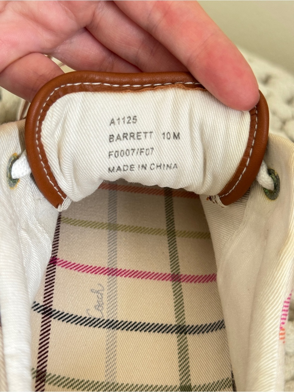 Coach Barrett Plaid Canvas Sneakers Women’s Size 10M Brown Trim Lace Up Shoes - Picture 11 of 13